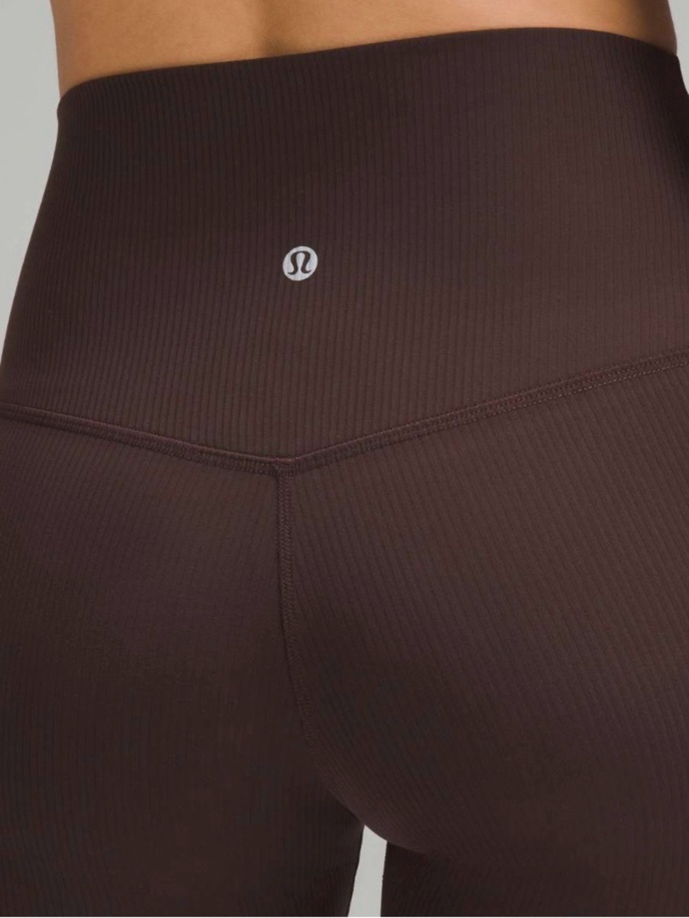 lululemon athletica Ribbed High-Rise Leggings in Chocolate Brown